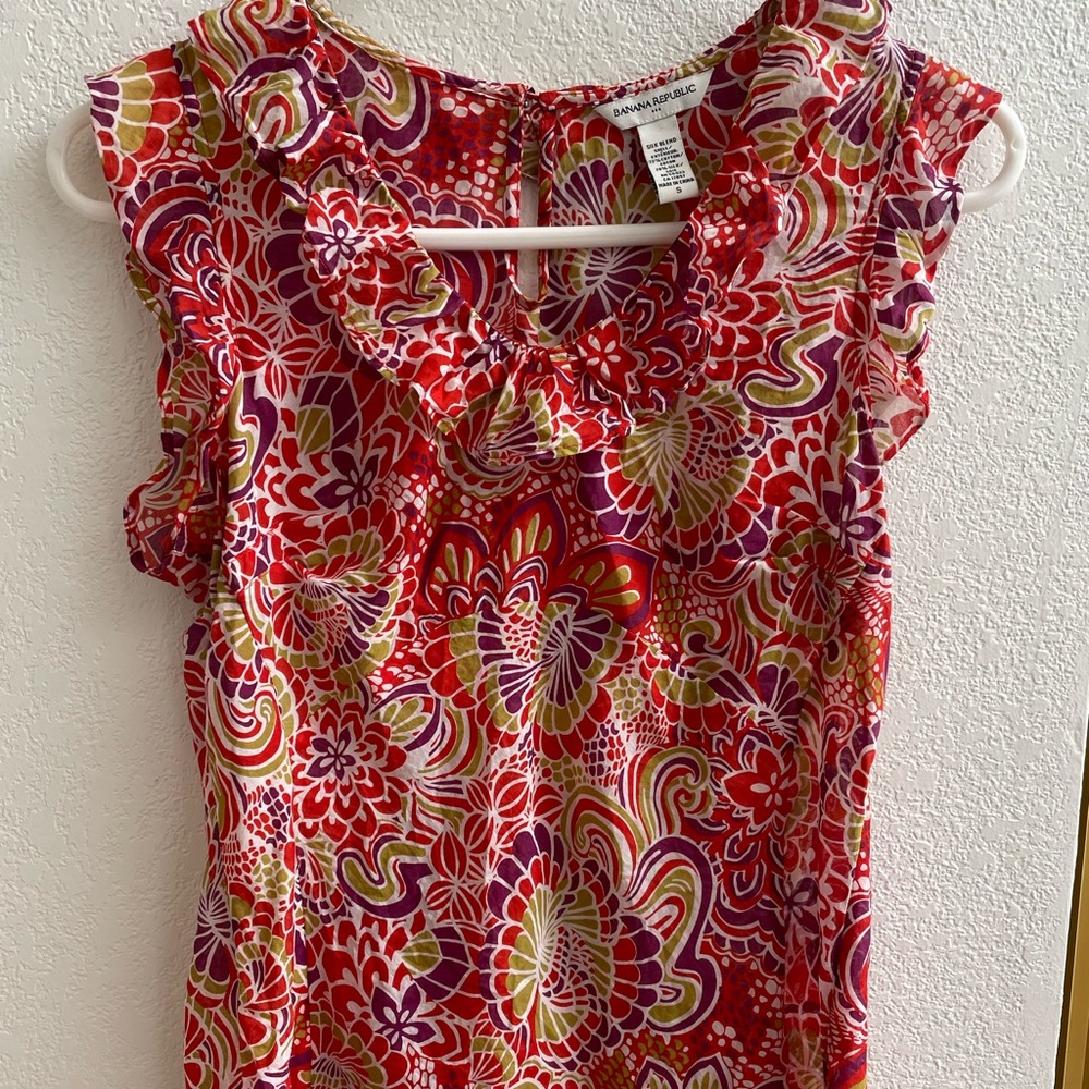 Multicolor banana republic blouse